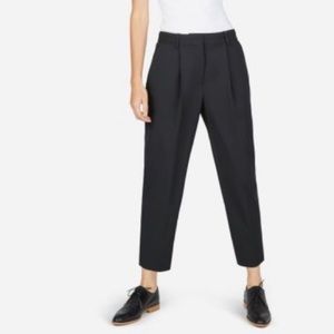 Everlane High Waisted Dark Navy GoWeave Slouchy Chino Cropped Culotte Trouser 0